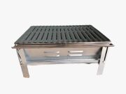 Despina Home Katlanabilir Krom Izgaralı Galvaniz Mangal Çantalı 0.60MM Kalın