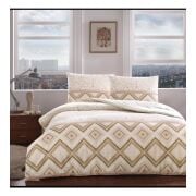 TAÇ PERRY TEK KİŞİLİK NEVRESİM TAKIMI KAHVE