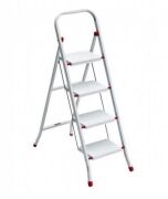SARAYLI 4'LÜ PRATİK METAL MERDİVEN BEYAZ