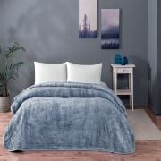 TAÇ MİDNİGHT TEK KİŞİLİK POLYESTER BATTANİYE MAVİ