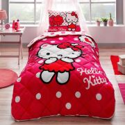TAÇ HELLO KİTTY YORGAN SETİ LİSANSLI