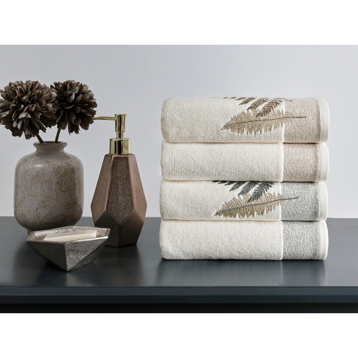 ÖZDİLEK COTTON BLİSS RENKLİ 4LÜ KUTULU HAVLU