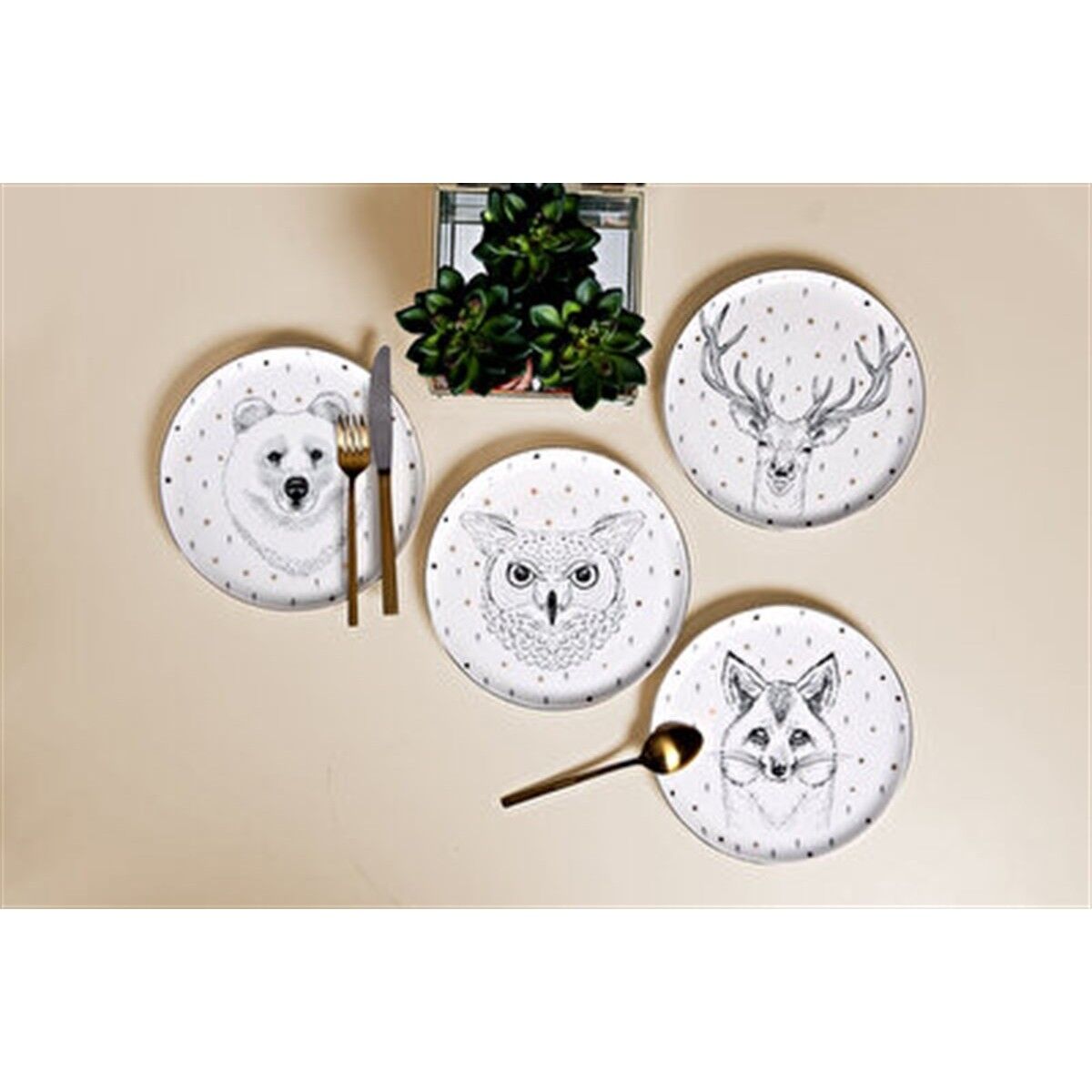 PORLAND FOREST 4 KİŞİLİK PASTA TAKIMI 20CM