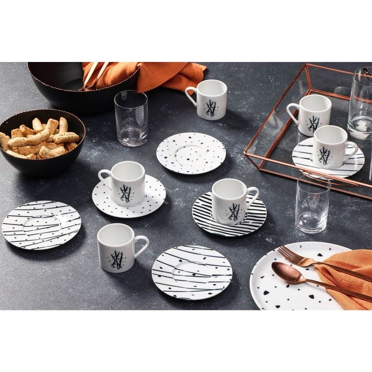 PORLAND SİDEREAL PORSELEN KAHVE TAKIMI 6'LI