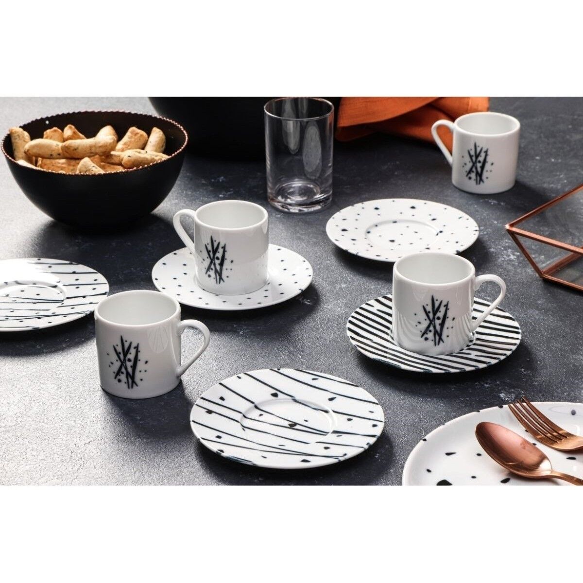 PORLAND SİDEREAL PORSELEN KAHVE TAKIMI 6'LI