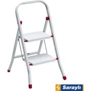 SARAYLI 2'Lİ PRATİK METAL MERDİVEN BEYAZ