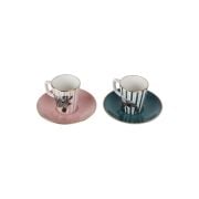 PORLAND WİLD LİFE ZEBRA-ELEPHANT 2 KİŞİLİK KAHVE TAKIMI 85CC