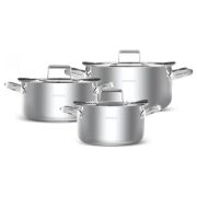 KARACA MONTREAL İNDİKSİYON TABANLI L 6 PARÇA ÇELİK MİDİ SET