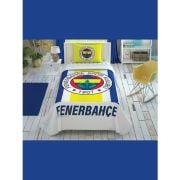 TAÇ FENERBAHÇE SARI LACİVERT TEK KİŞİLİK PİKE TAKIMI 120X200