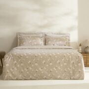 Karaca Home Daisy Pamuk Çift Kişilik Nevresim Takımı Bej