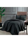 TAÇ GLORY ÇİFT KİŞİLİK YATAK ÖRTÜSÜ SİYAH