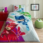 TAÇ PJ MASKS SUPER TEAM TEK KİŞİLİK LİSANSLI NEVRESİM TAKIMI